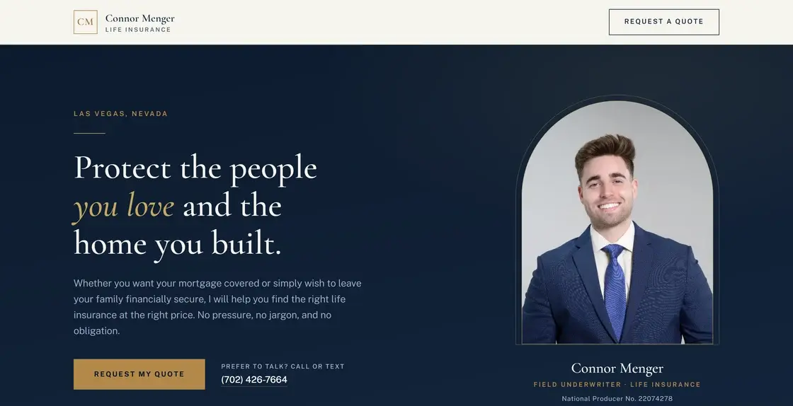 Screenshot from the Connor Menger project